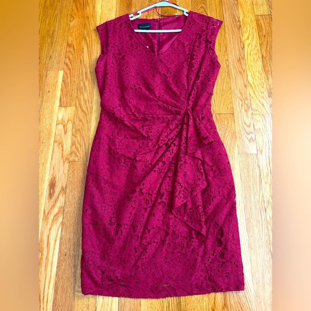 Metaphor Burgundy Lace Dress